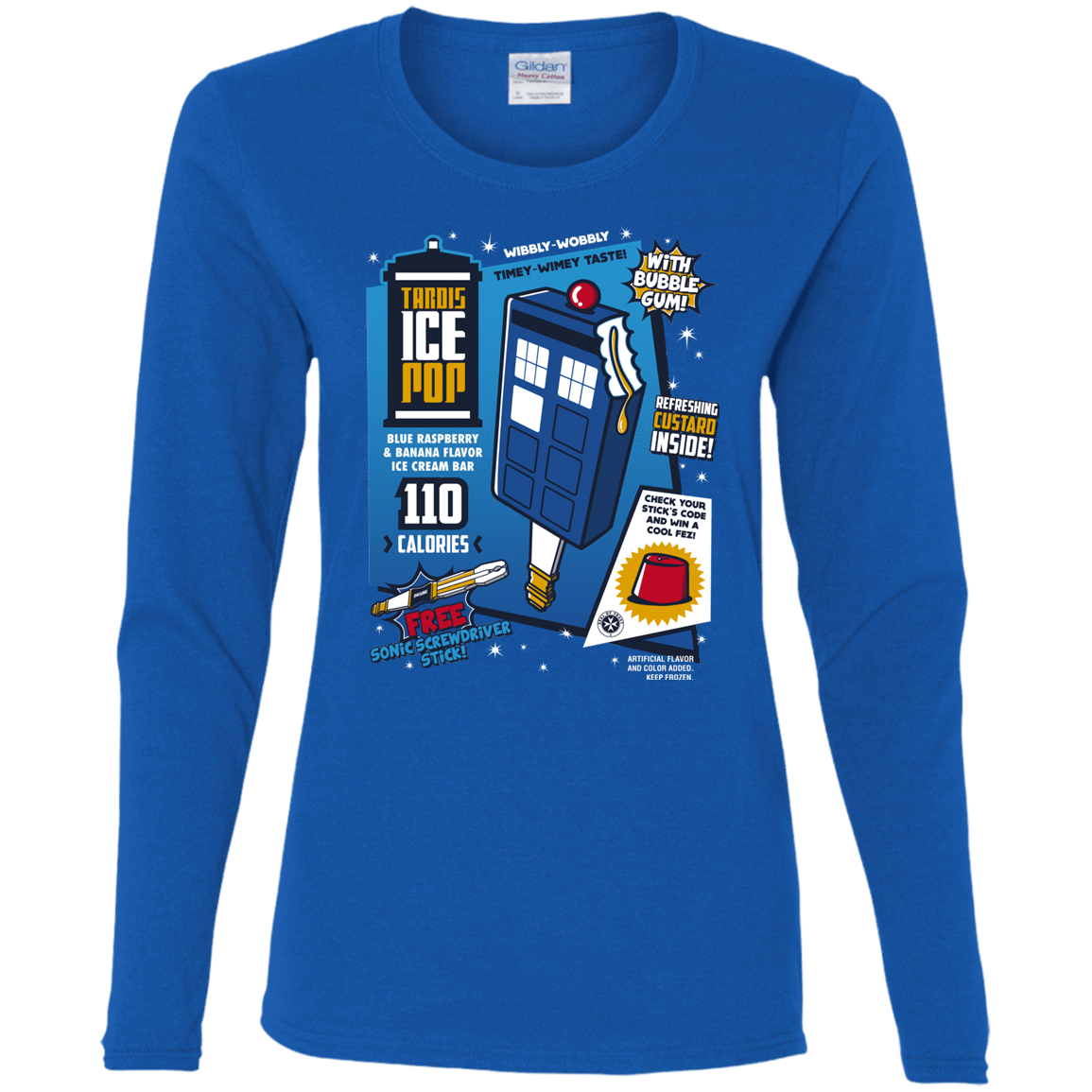T-Shirts Royal / S Tardis Ice Pop Women's Long Sleeve T-Shirt