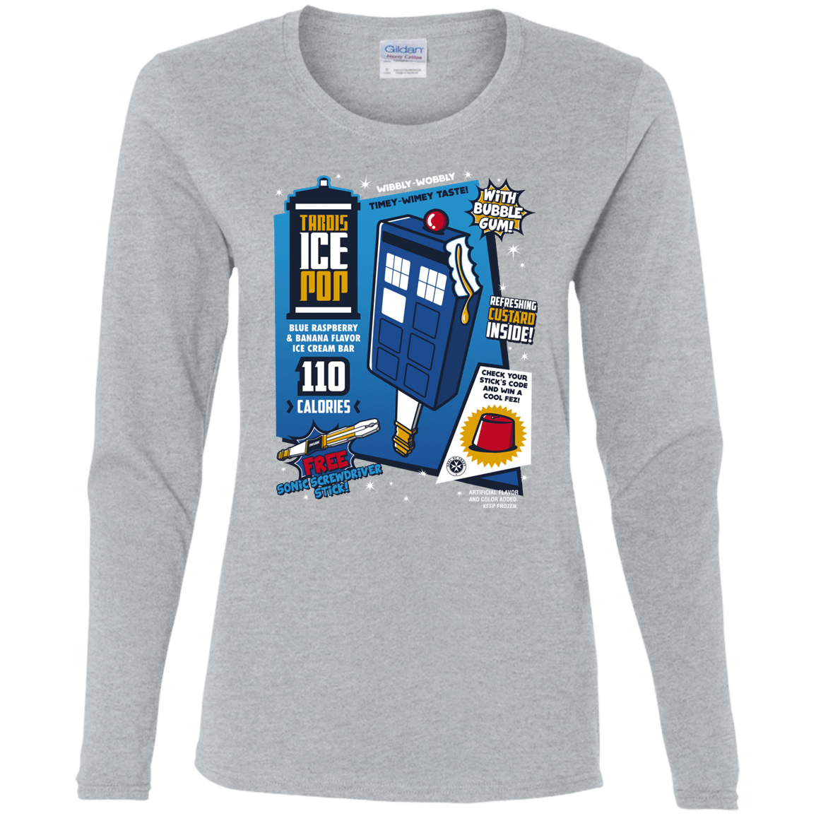 T-Shirts Sport Grey / S Tardis Ice Pop Women's Long Sleeve T-Shirt
