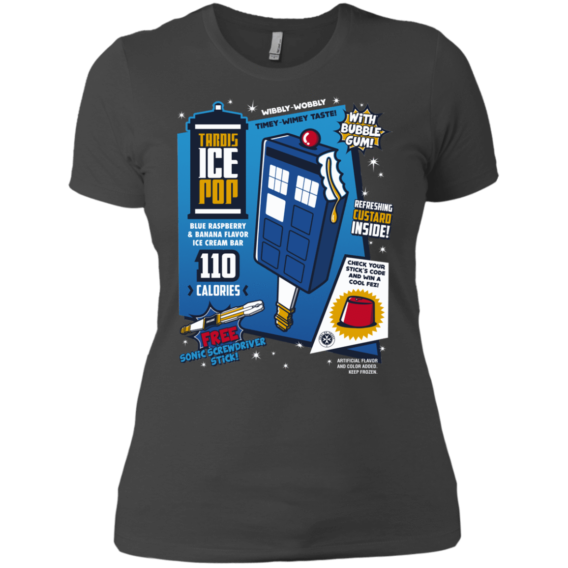 T-Shirts Heavy Metal / X-Small Tardis Ice Pop Women's Premium T-Shirt