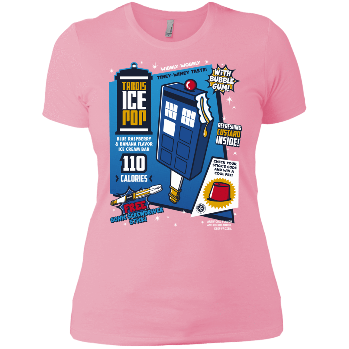 T-Shirts Light Pink / X-Small Tardis Ice Pop Women's Premium T-Shirt