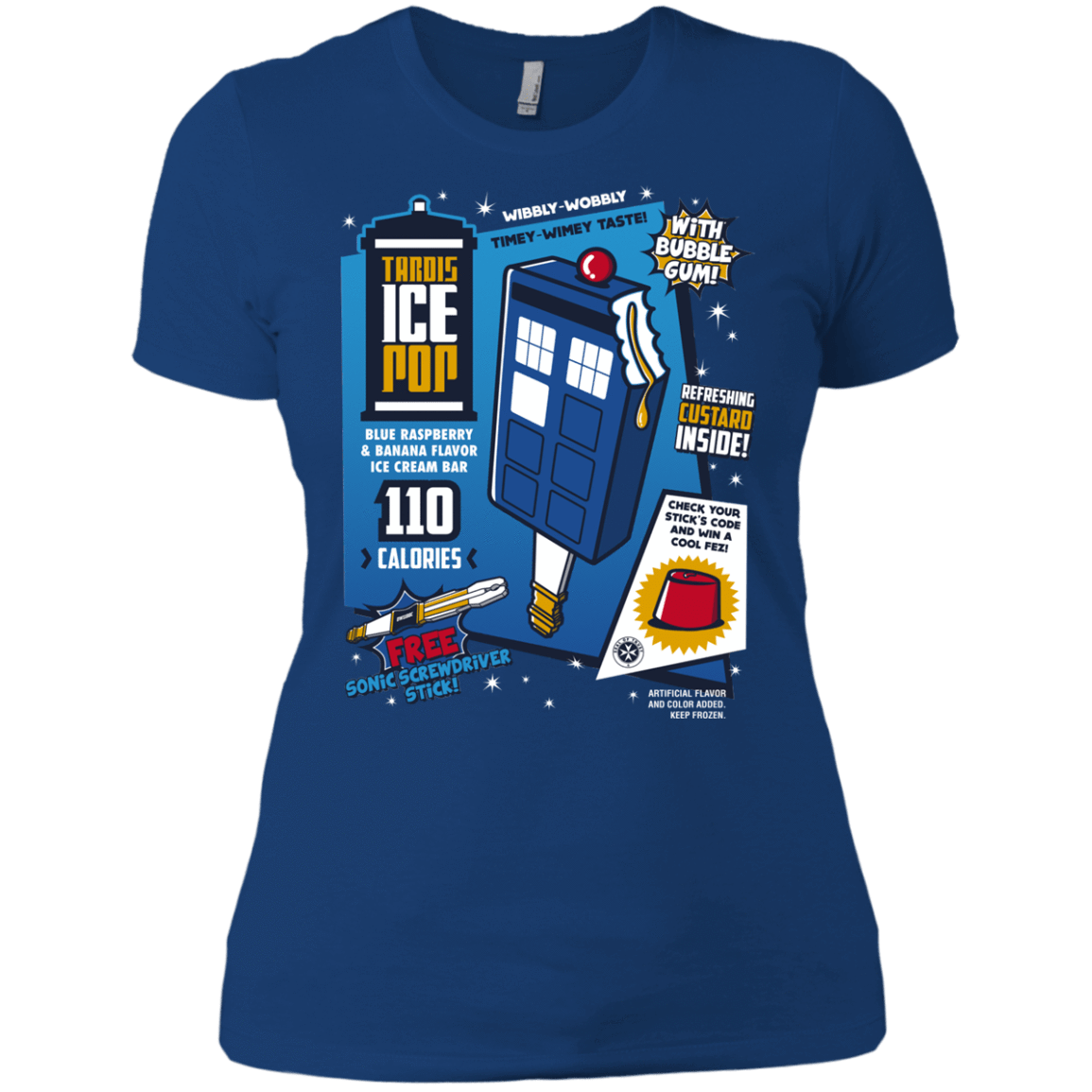 T-Shirts Royal / X-Small Tardis Ice Pop Women's Premium T-Shirt