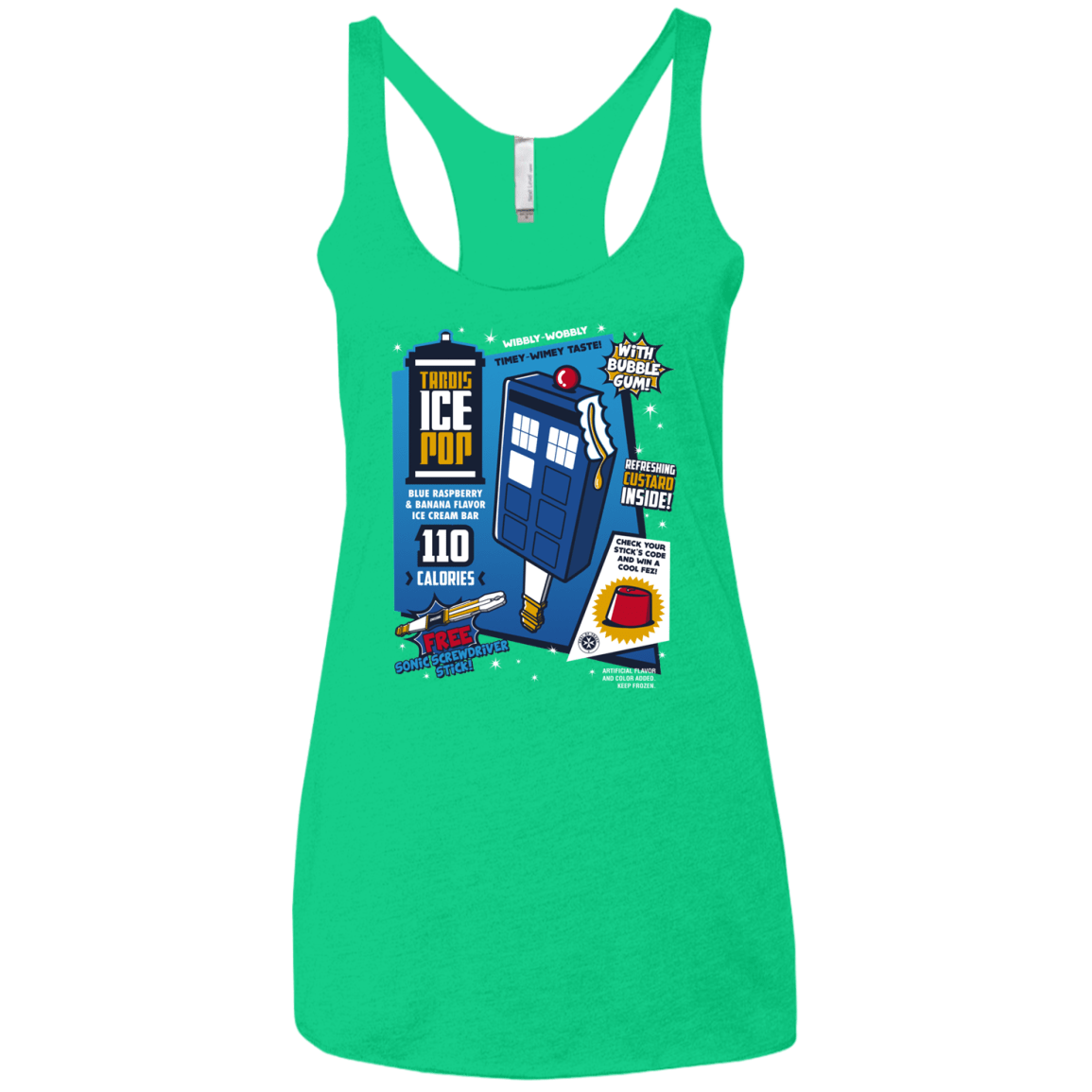 Tardis Ice Pop Women's Triblend Racerback Tank