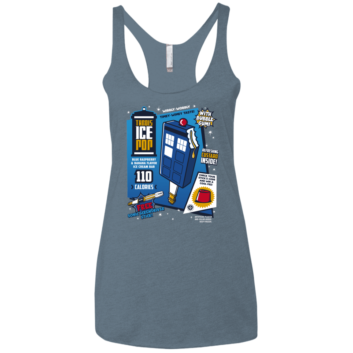 Tardis Ice Pop Women's Triblend Racerback Tank