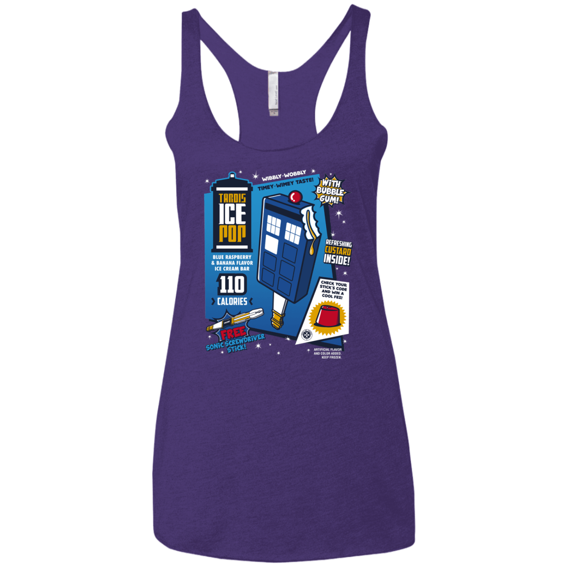 Tardis Ice Pop Women's Triblend Racerback Tank