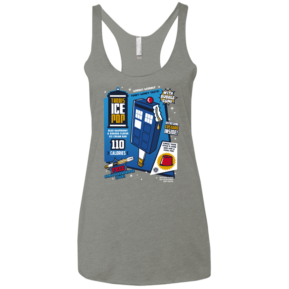 Tardis Ice Pop Women's Triblend Racerback Tank