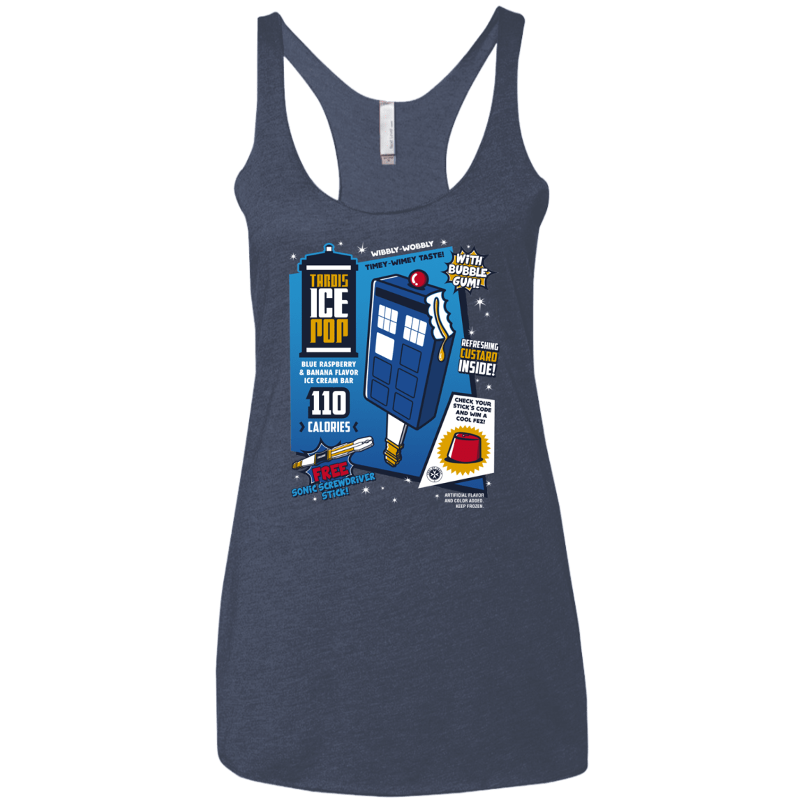 Tardis Ice Pop Women's Triblend Racerback Tank