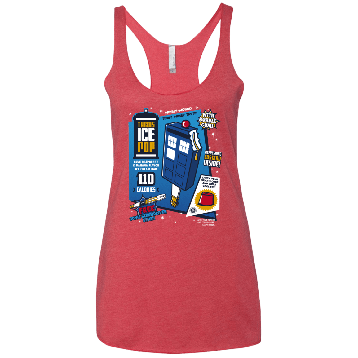 Tardis Ice Pop Women's Triblend Racerback Tank