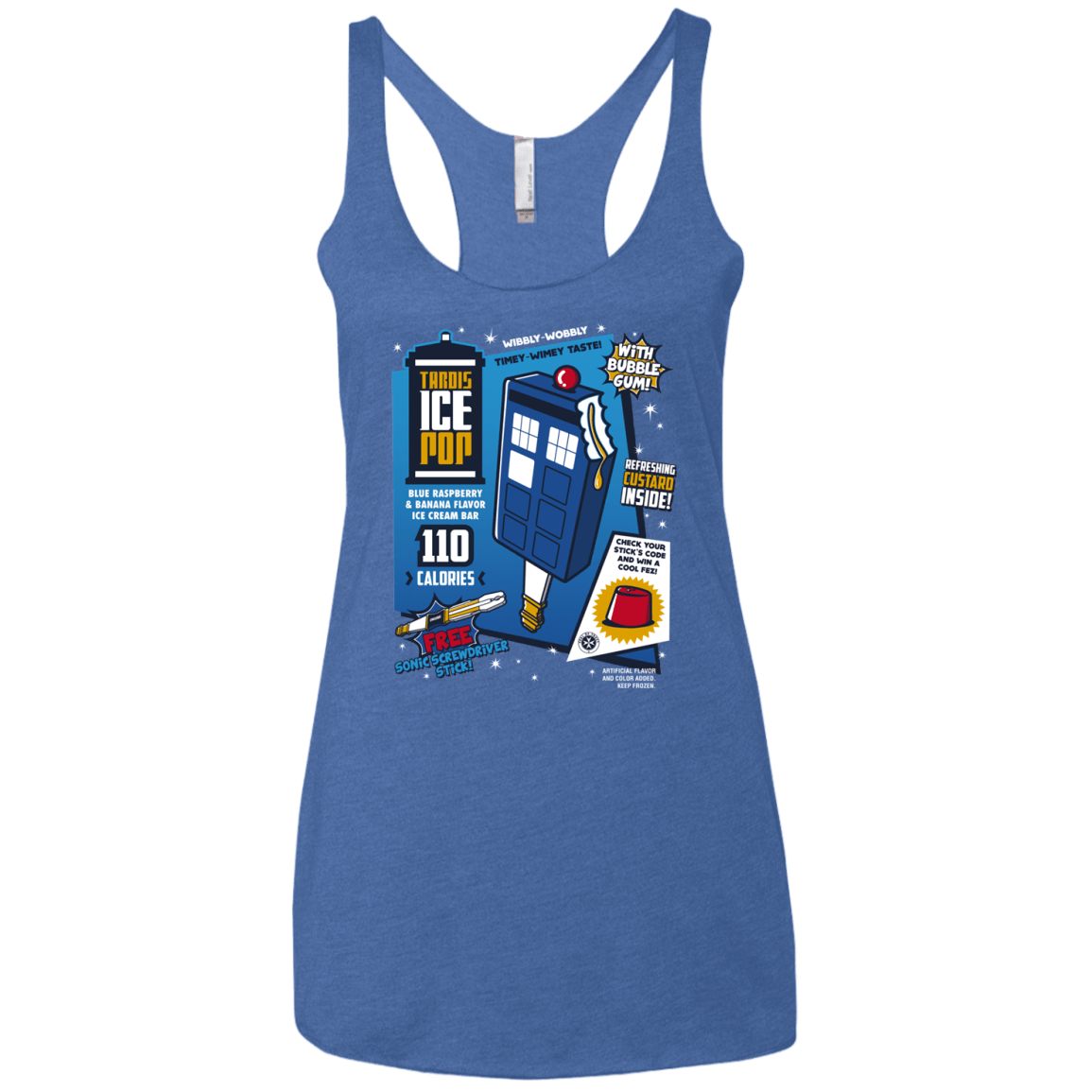 Tardis Ice Pop Women's Triblend Racerback Tank