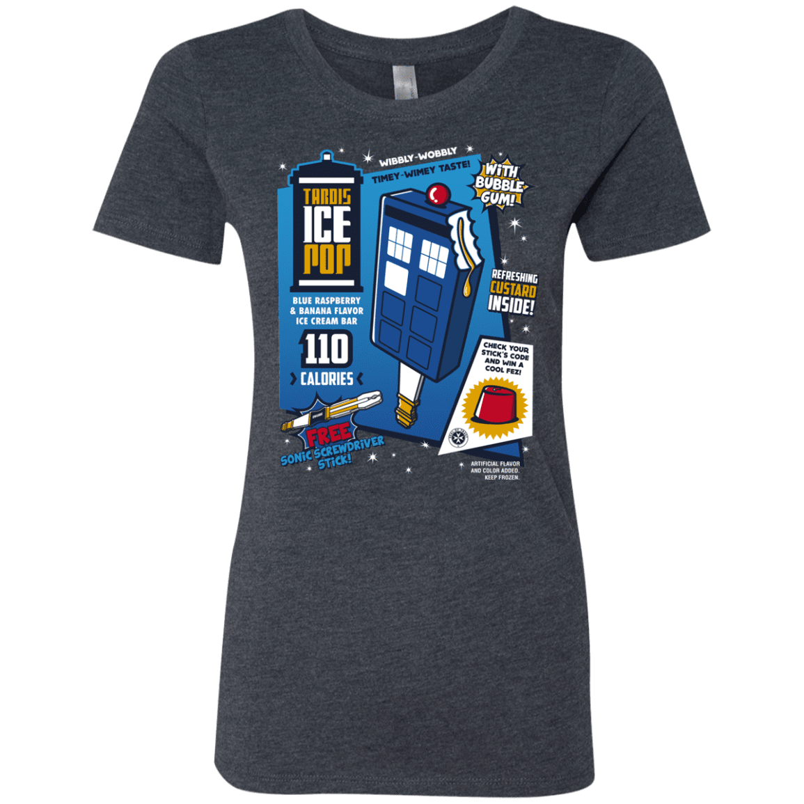 T-Shirts Vintage Navy / S Tardis Ice Pop Women's Triblend T-Shirt