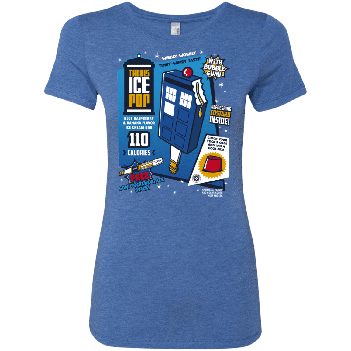 T-Shirts Vintage Royal / S Tardis Ice Pop Women's Triblend T-Shirt