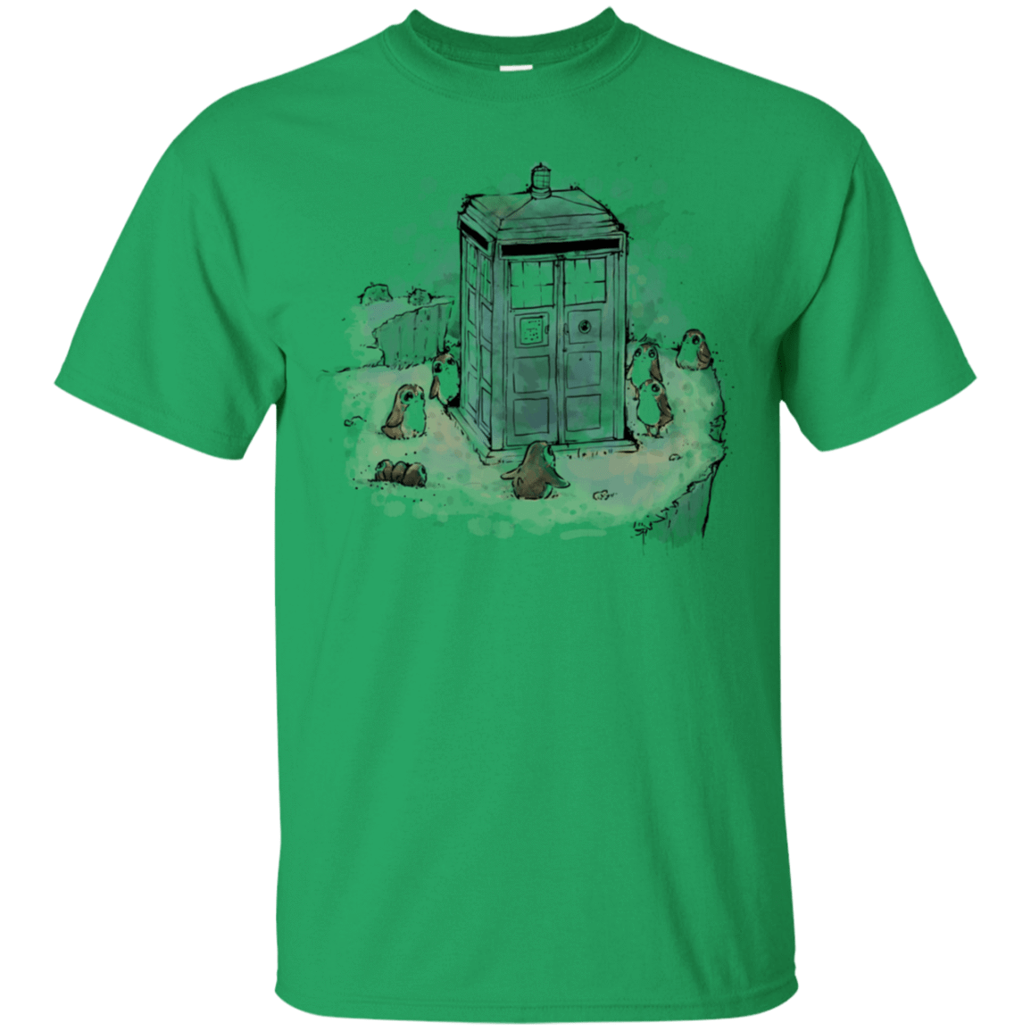T-Shirts Irish Green / S Tardis in Jedi Island T-Shirt