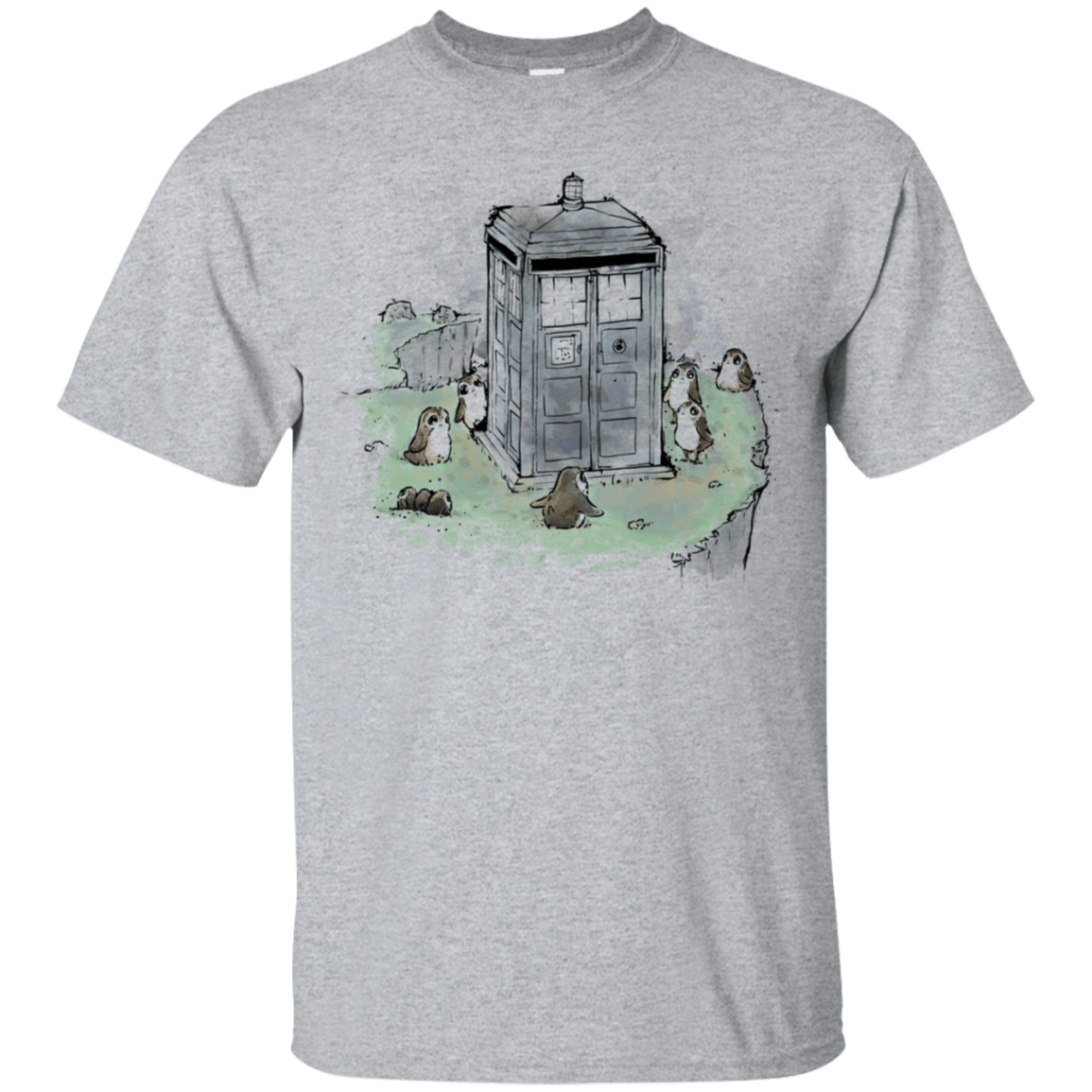 T-Shirts Sport Grey / S Tardis in Jedi Island T-Shirt