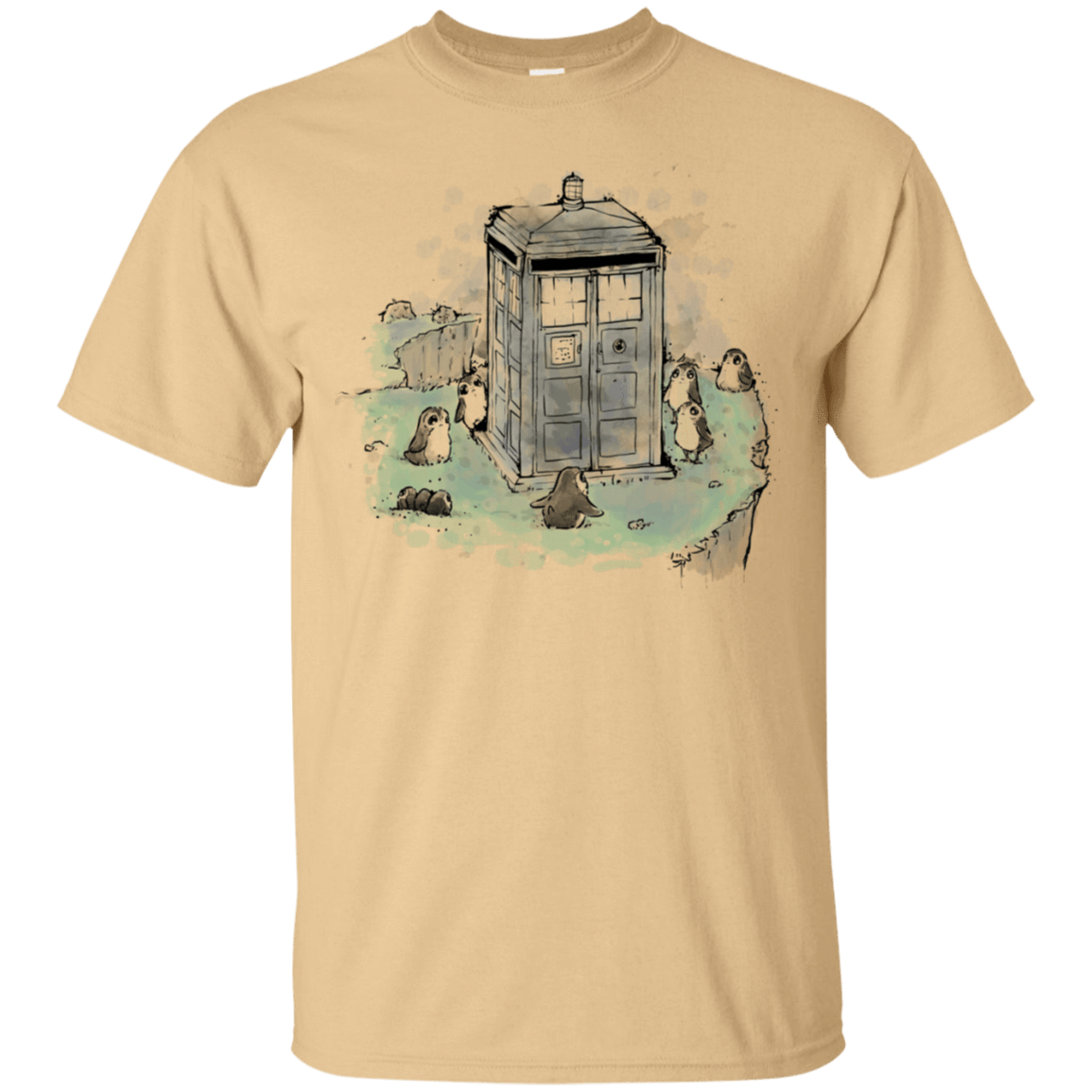 T-Shirts Vegas Gold / S Tardis in Jedi Island T-Shirt
