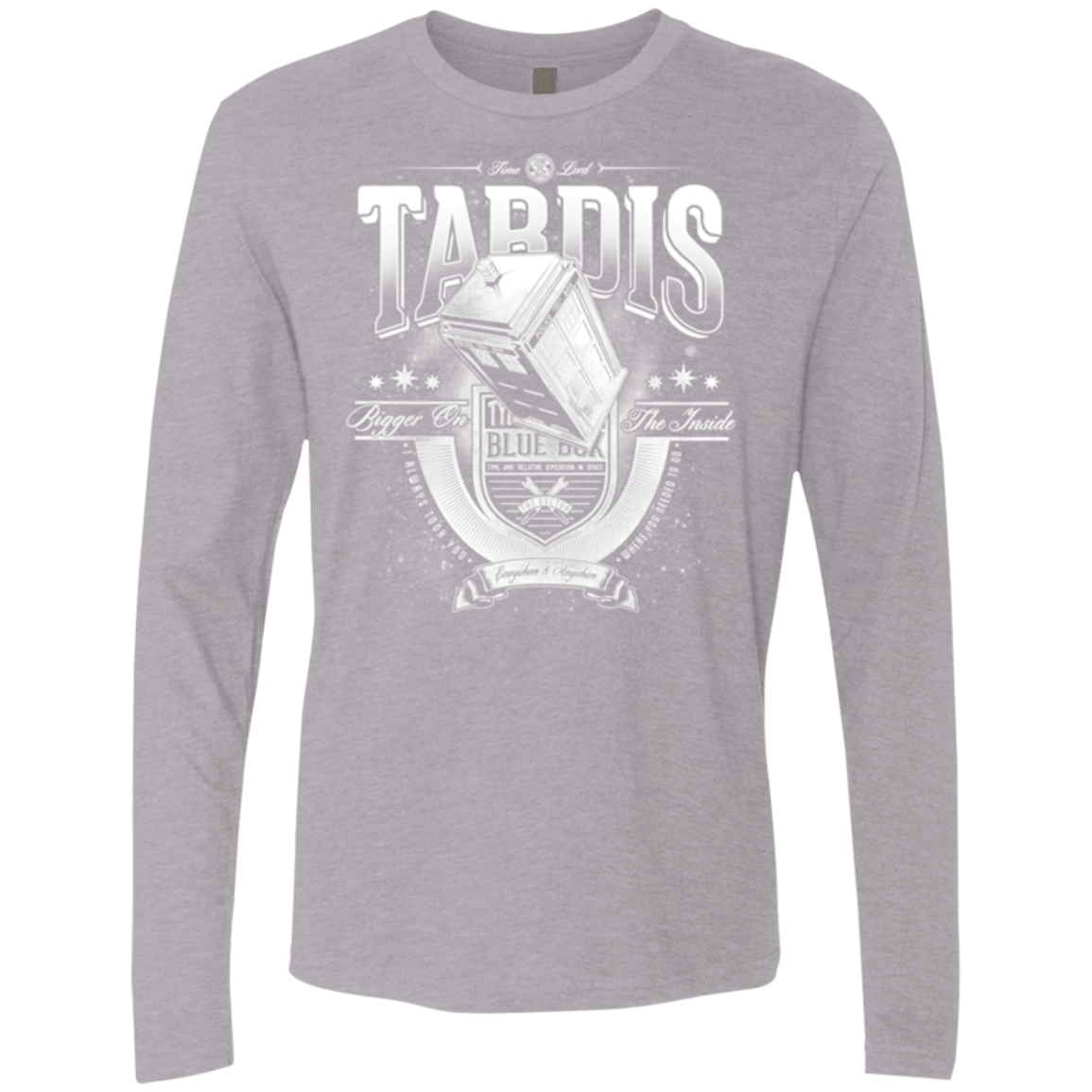 T-Shirts Heather Grey / Small Tardis Men's Premium Long Sleeve