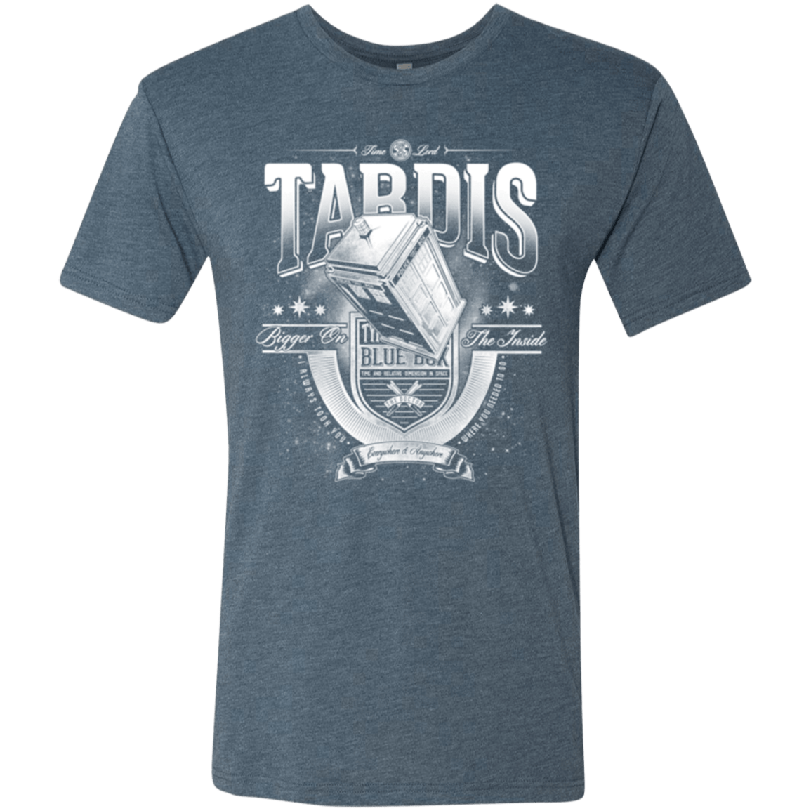 T-Shirts Indigo / Small Tardis Men's Triblend T-Shirt