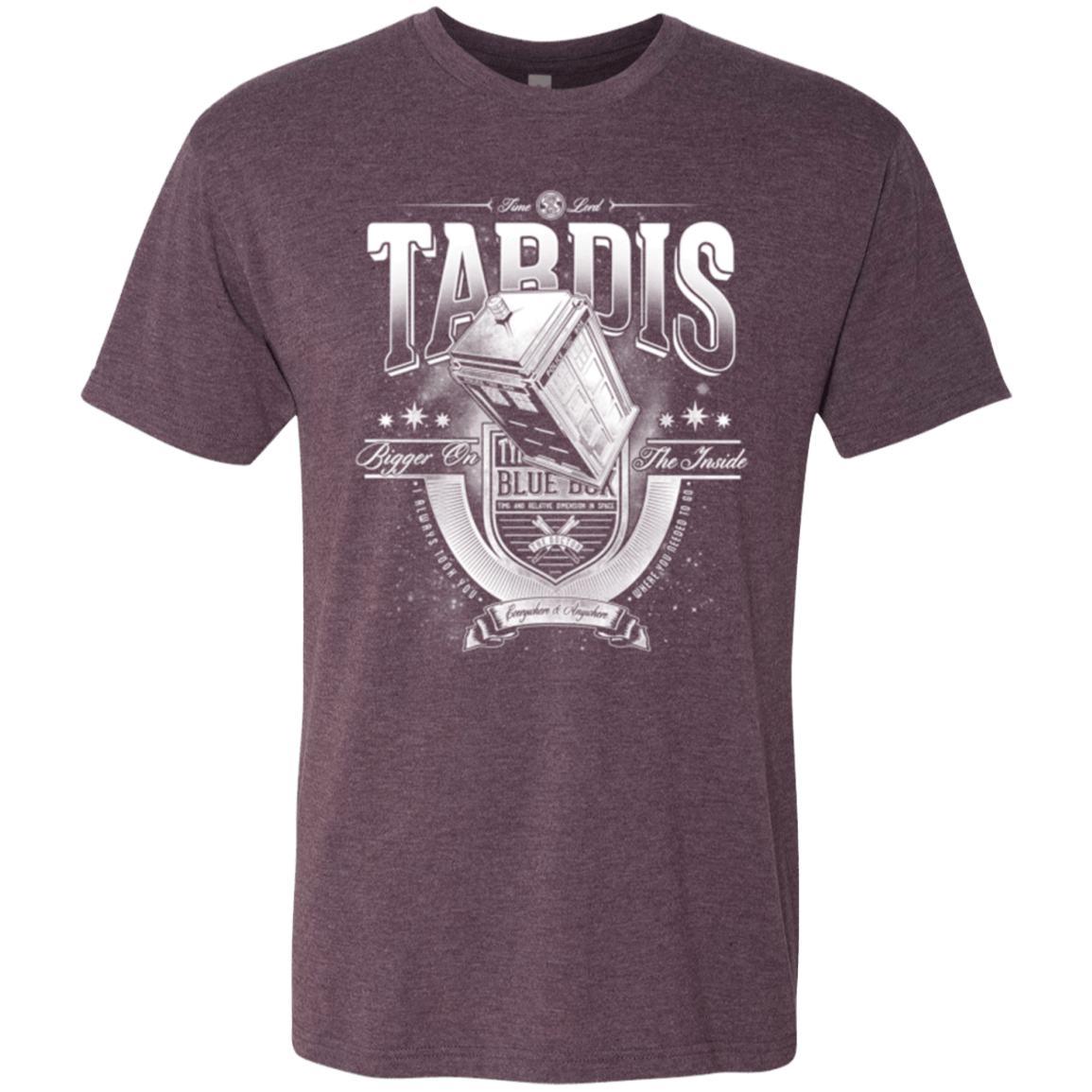 T-Shirts Vintage Purple / Small Tardis Men's Triblend T-Shirt