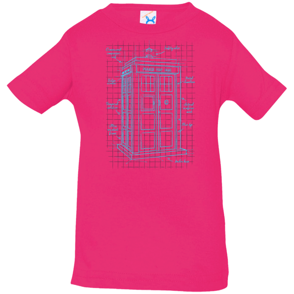T-Shirts Hot Pink / 6 Months Tardis Plan Infant Premium T-Shirt