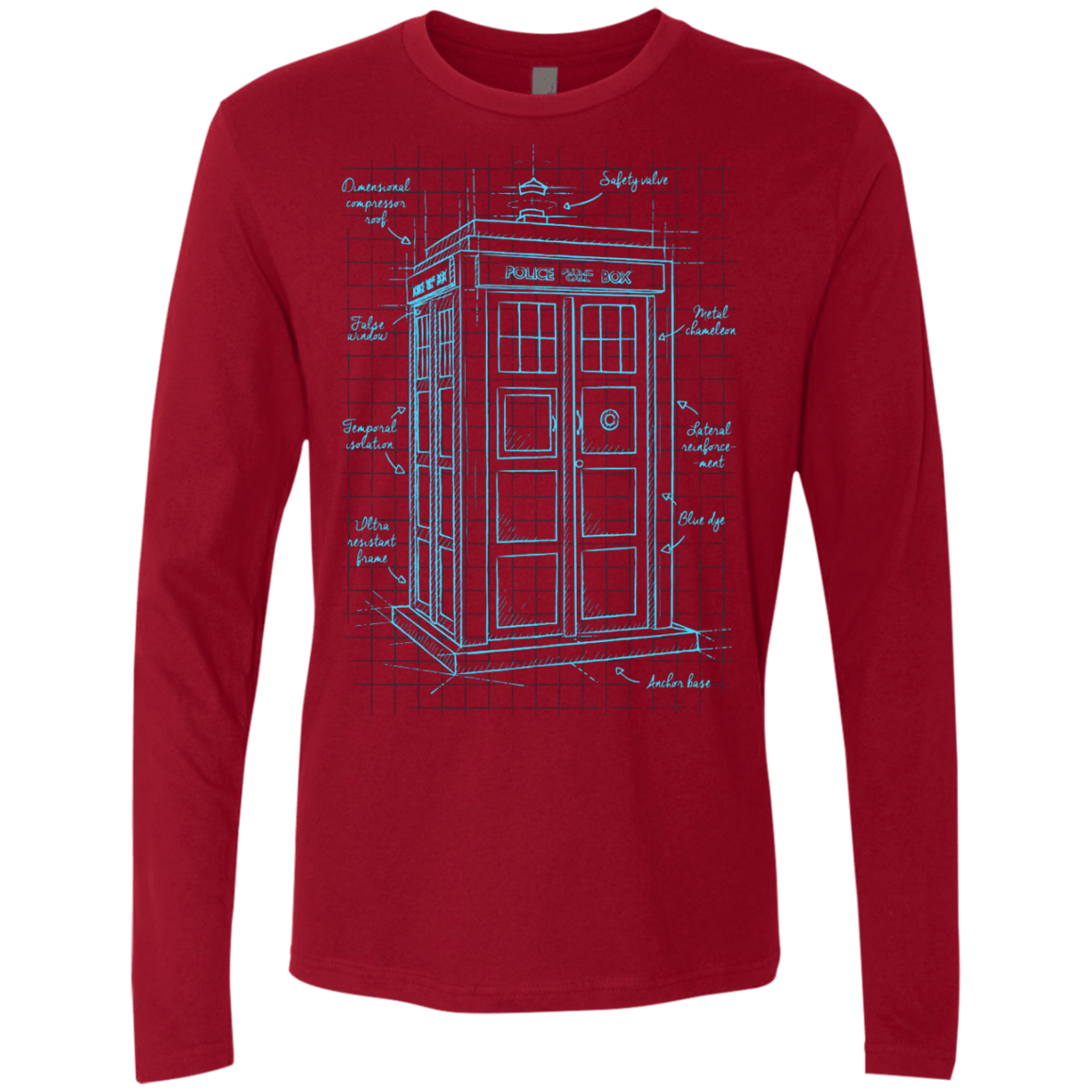 Tardis Plan Men's Premium Long Sleeve