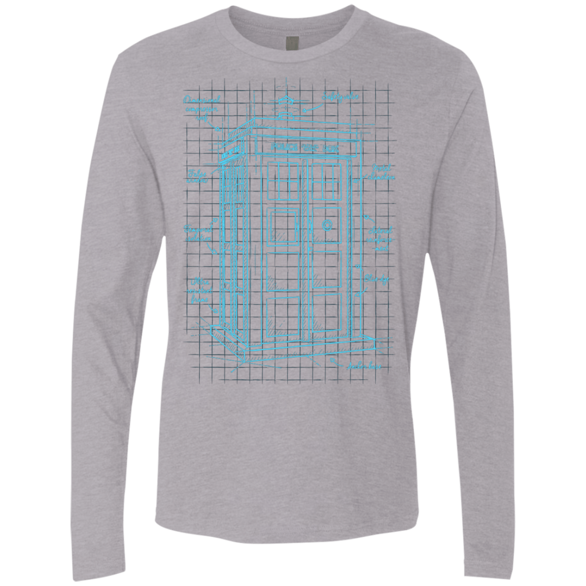 Tardis Plan Men's Premium Long Sleeve