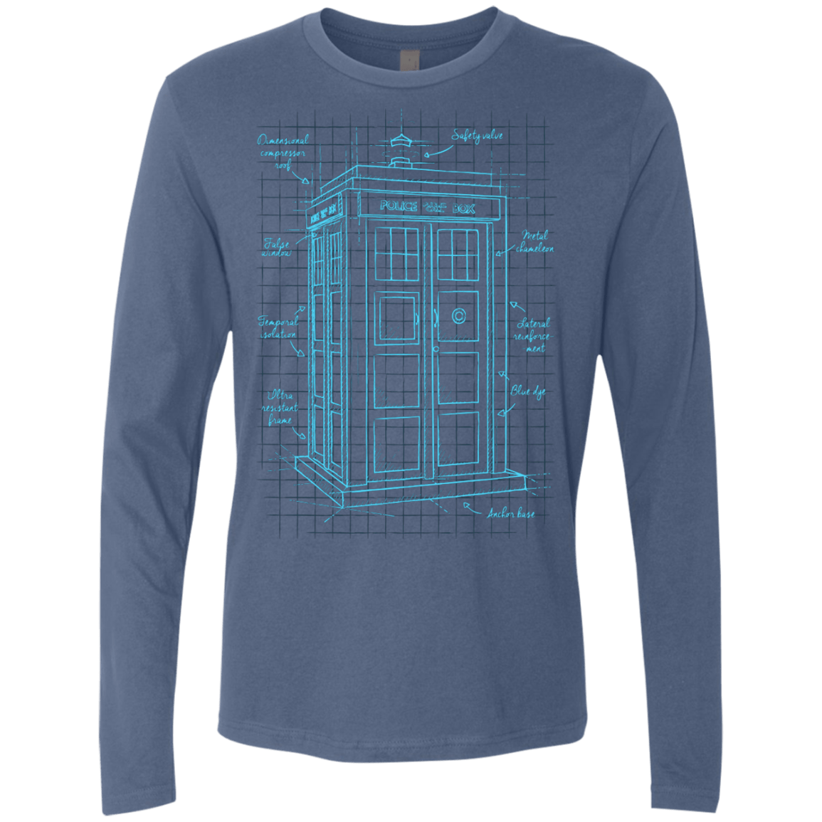 Tardis Plan Men's Premium Long Sleeve