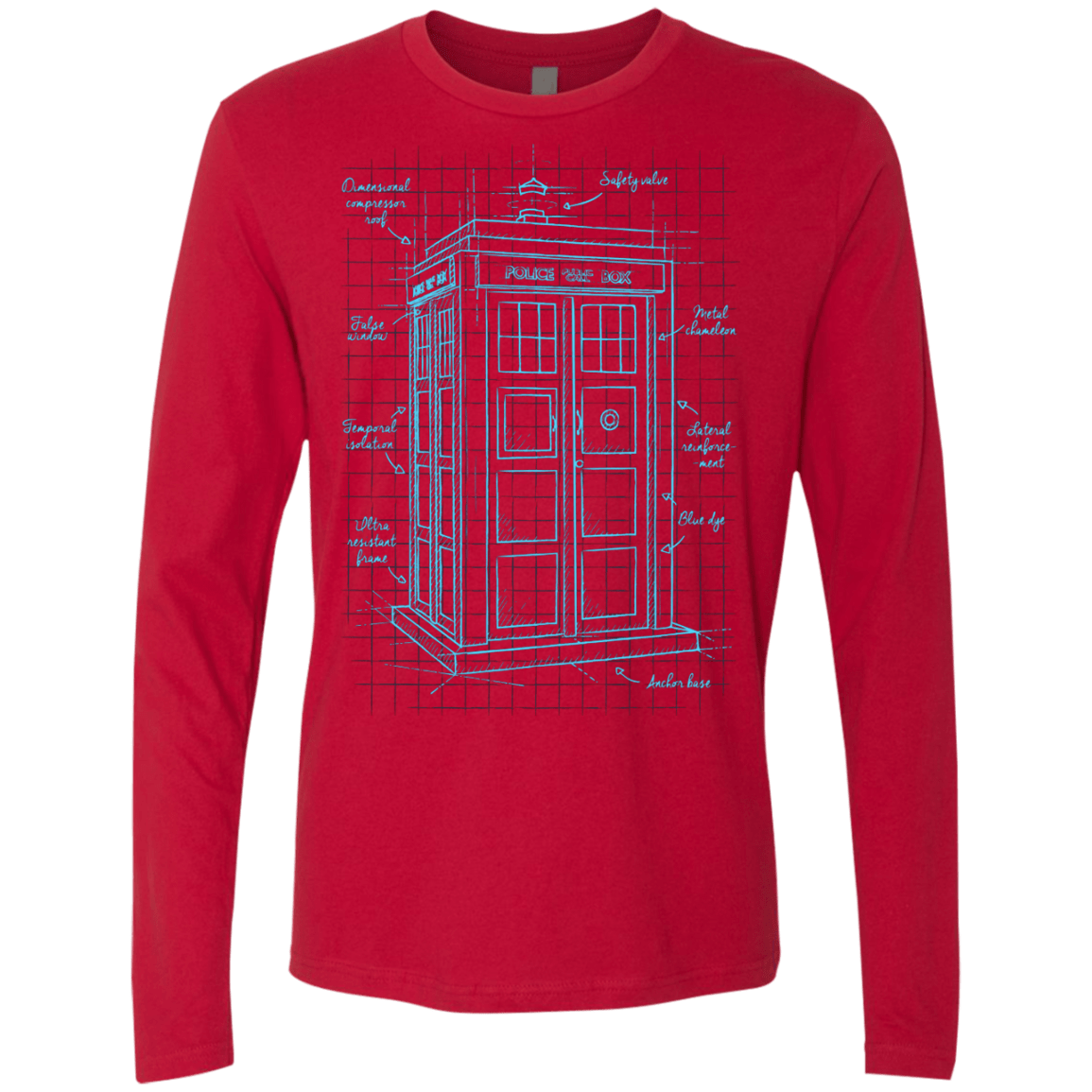 Tardis Plan Men's Premium Long Sleeve