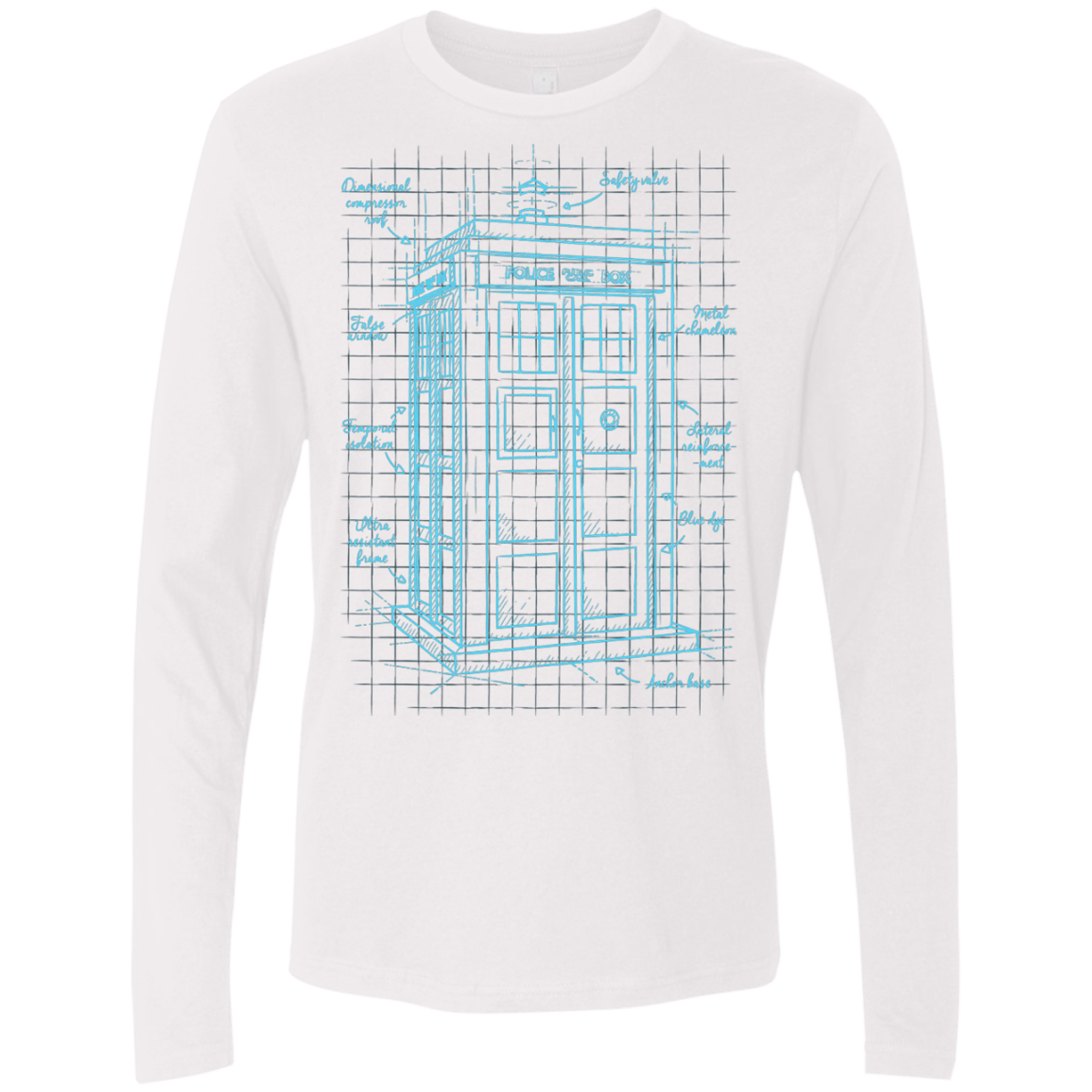 Tardis Plan Men's Premium Long Sleeve