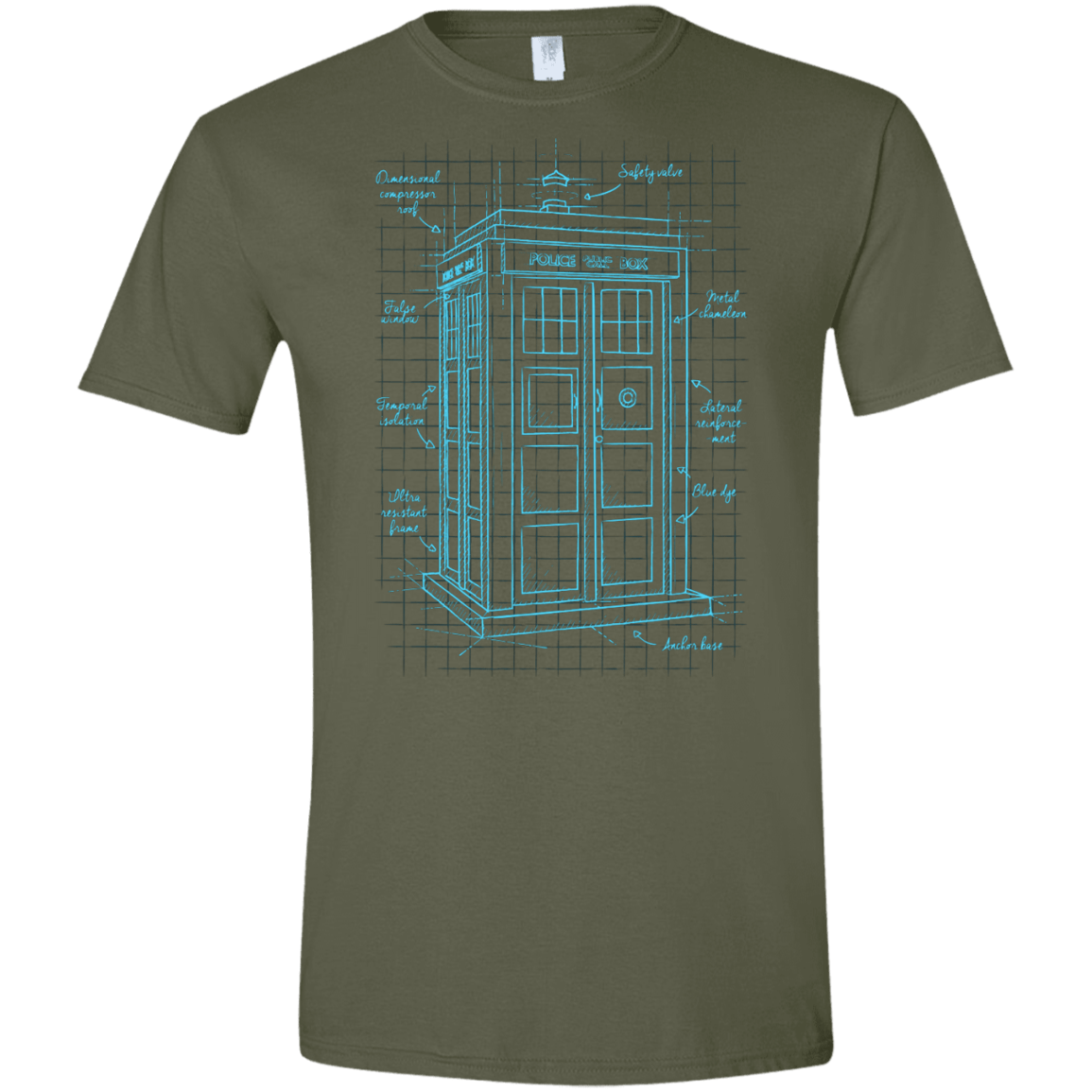 Tardis Plan Men's Semi-Fitted Softstyle