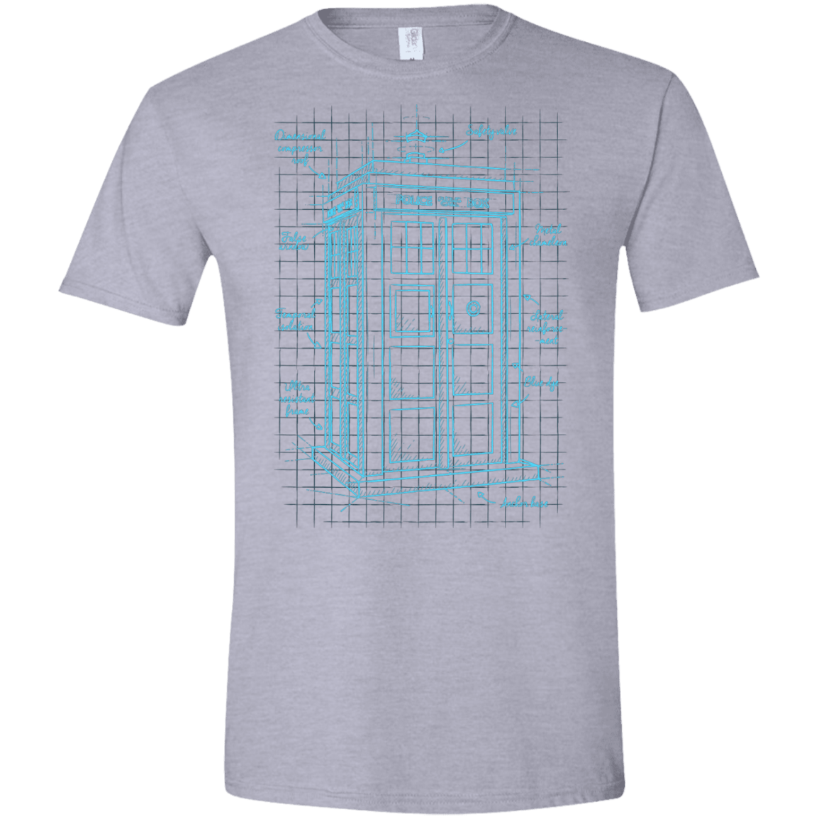 Tardis Plan Men's Semi-Fitted Softstyle