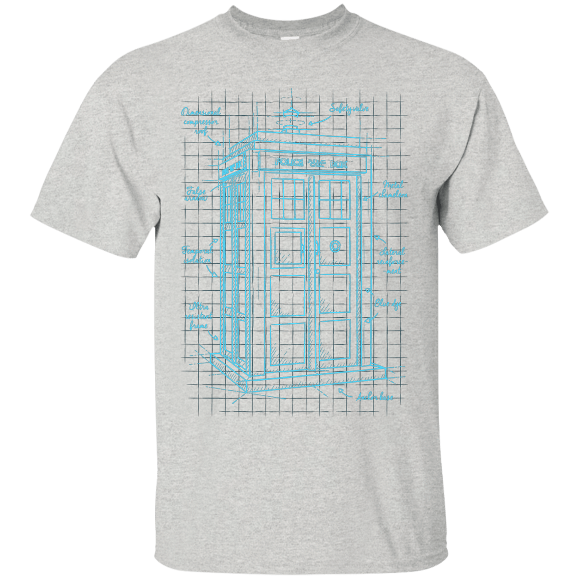 T-Shirts Ash / S Tardis Plan T-Shirt