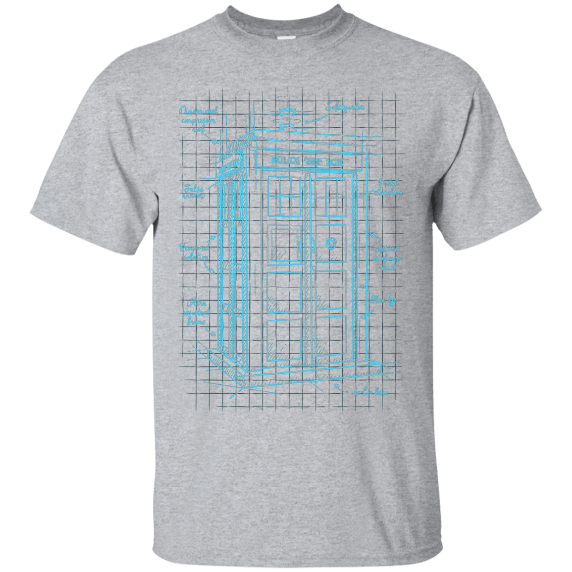 T-Shirts Sport Grey / S Tardis Plan T-Shirt
