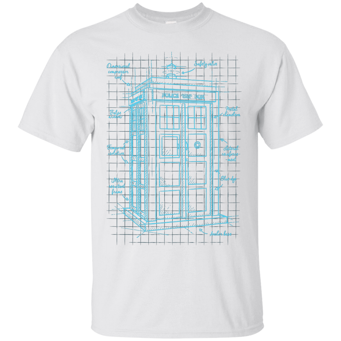 T-Shirts White / S Tardis Plan T-Shirt