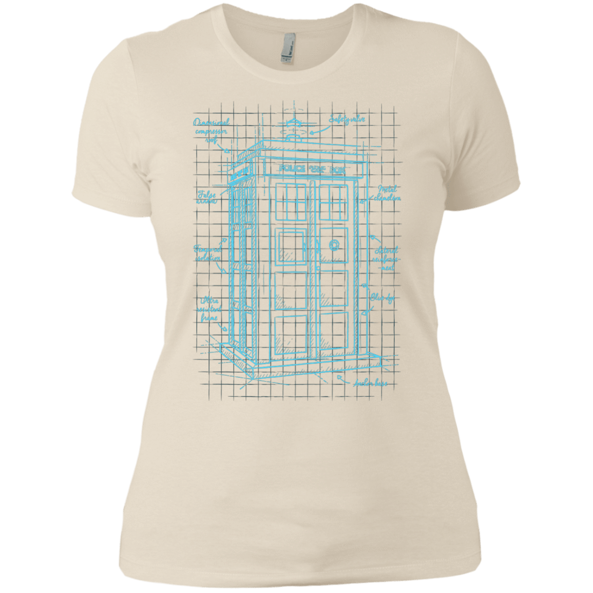 T-Shirts Ivory/ / X-Small Tardis Plan Women's Premium T-Shirt