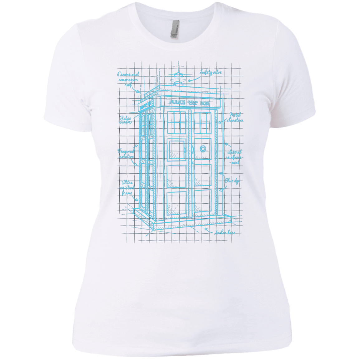 T-Shirts White / X-Small Tardis Plan Women's Premium T-Shirt