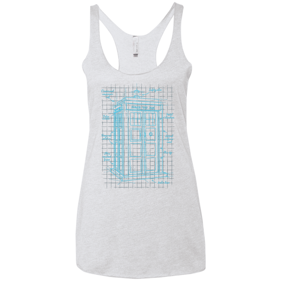 Tardis Plan Women's Triblend Racerback Tank