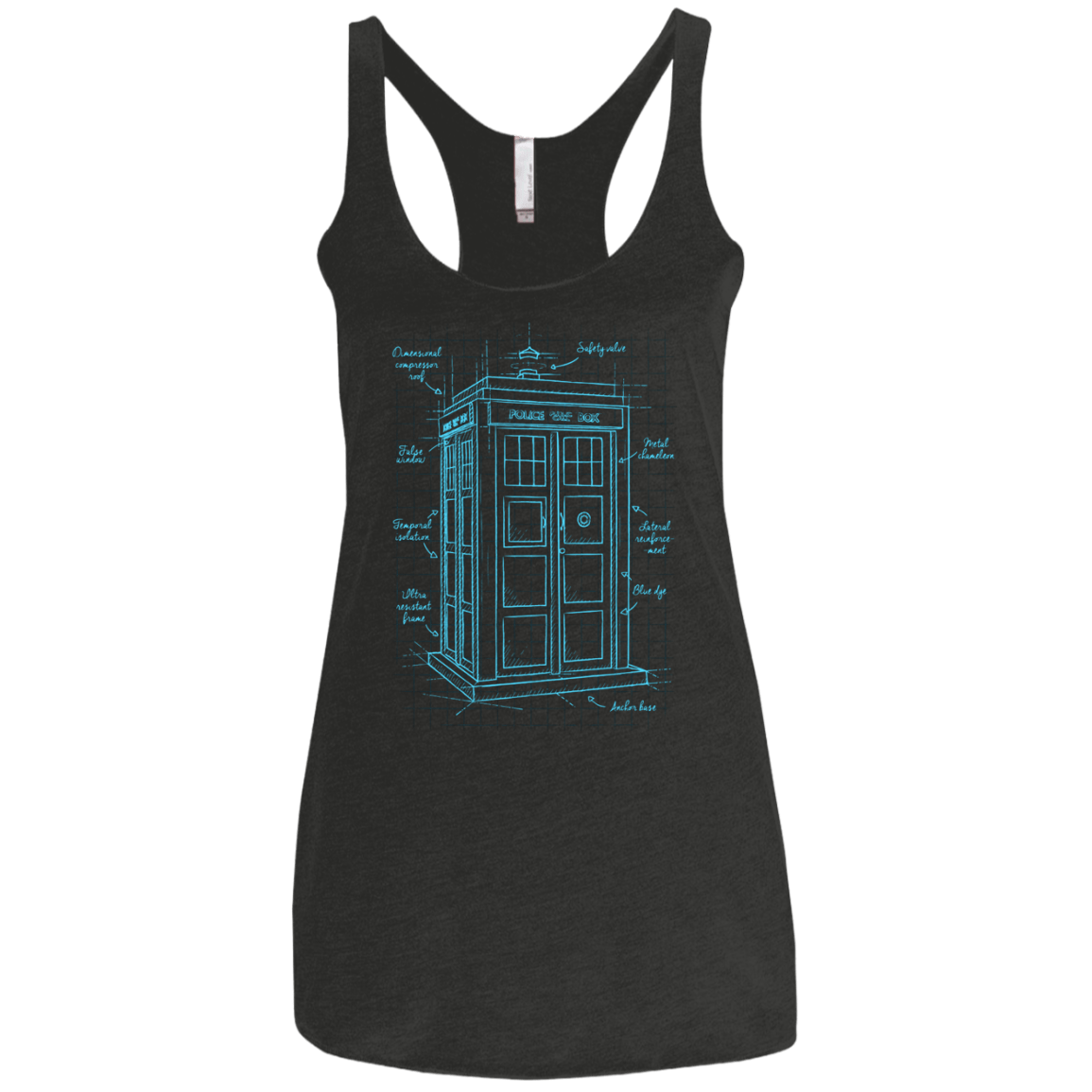 Tardis Plan Women's Triblend Racerback Tank