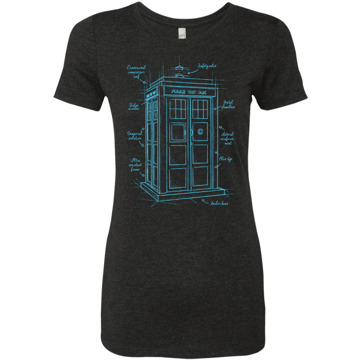 T-Shirts Vintage Black / S Tardis Plan Women's Triblend T-Shirt