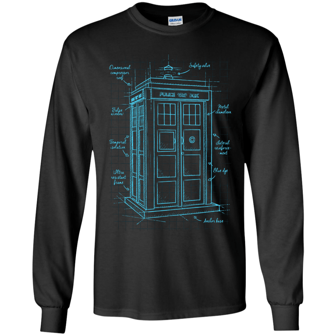 Tardis Plan Youth Long Sleeve T-Shirt