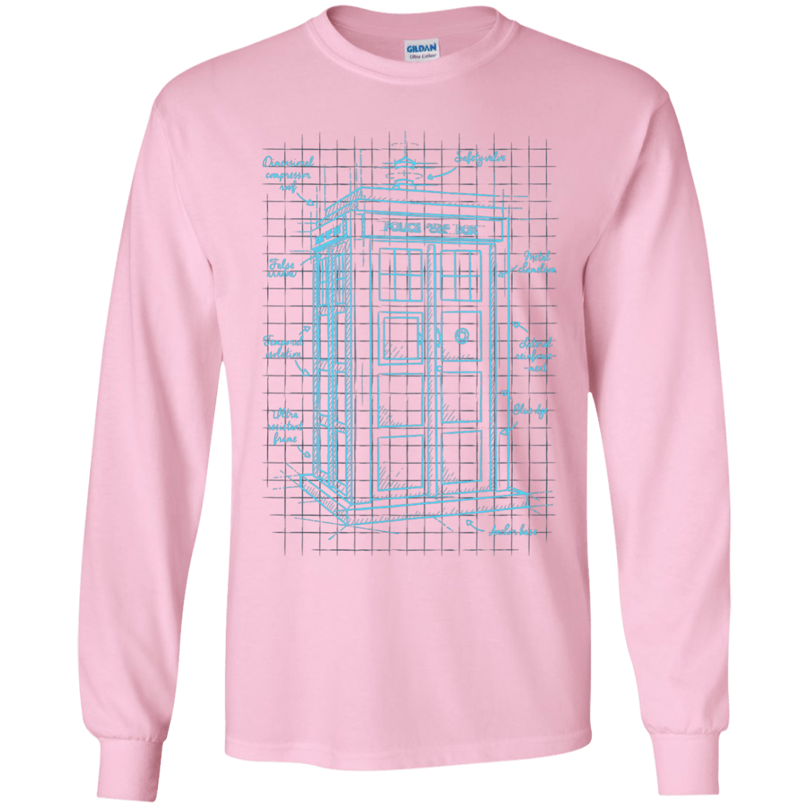 Tardis Plan Youth Long Sleeve T-Shirt