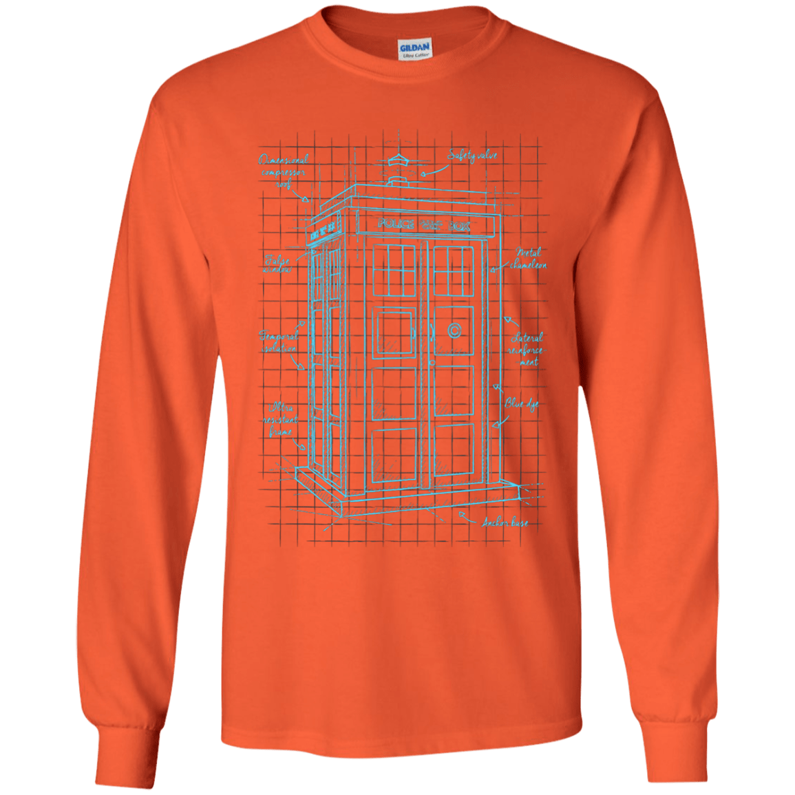 Tardis Plan Youth Long Sleeve T-Shirt
