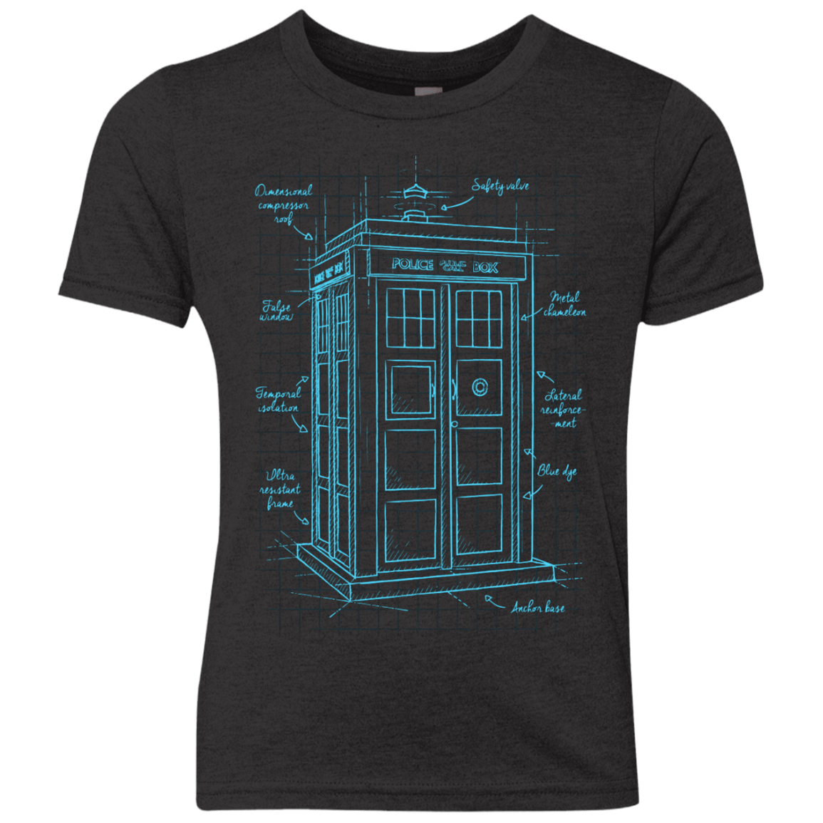 Tardis Plan Youth Triblend T-Shirt