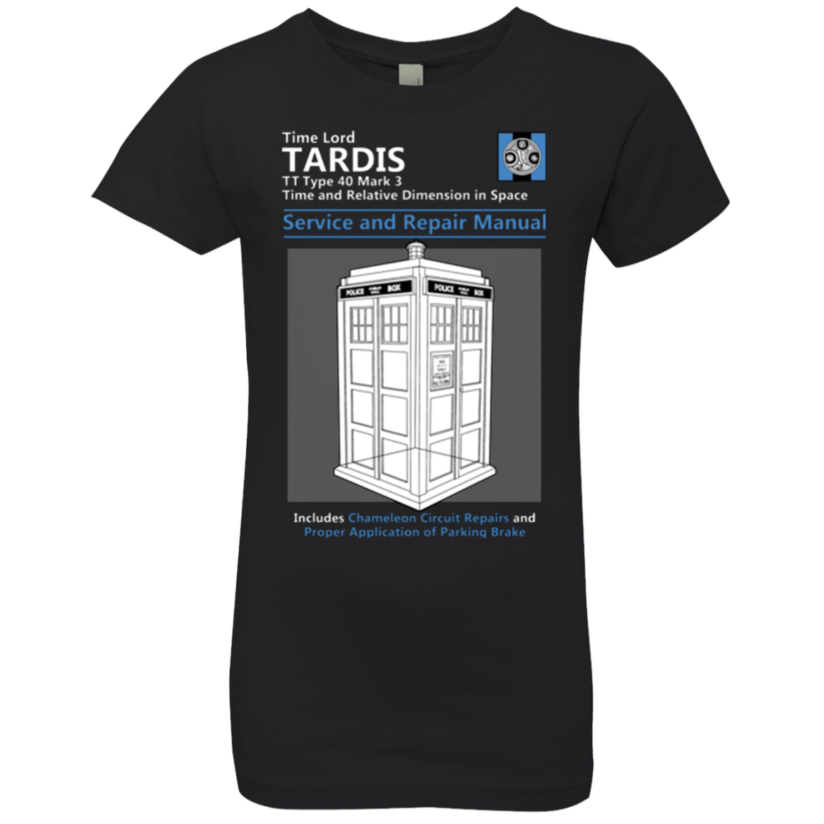 T-Shirts Black / YXS TARDIS SERVICE AND REPAIR MANUAL Girls Premium T-Shirt