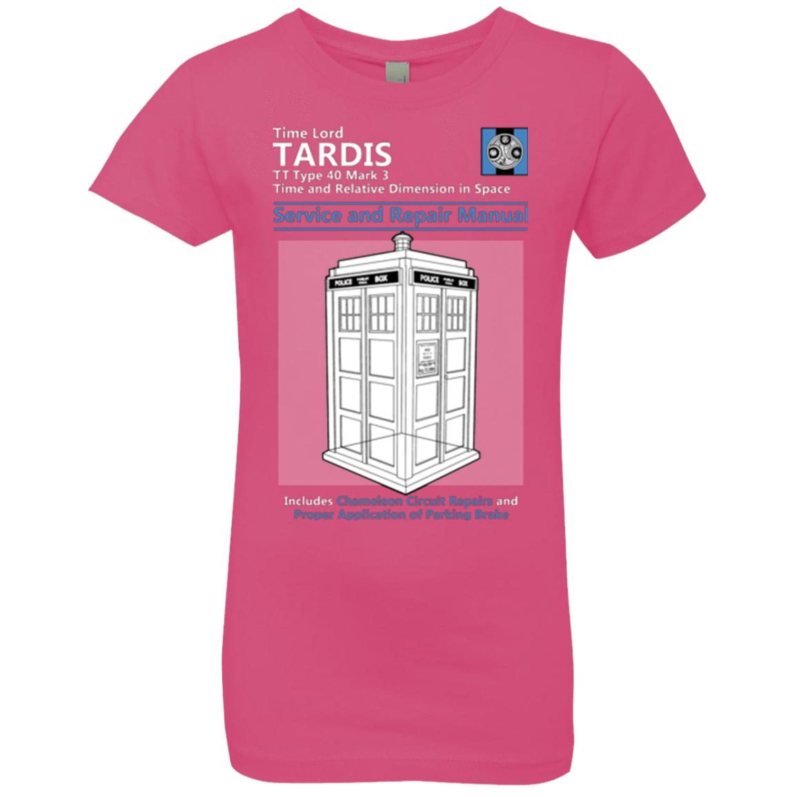 T-Shirts Hot Pink / YXS TARDIS SERVICE AND REPAIR MANUAL Girls Premium T-Shirt