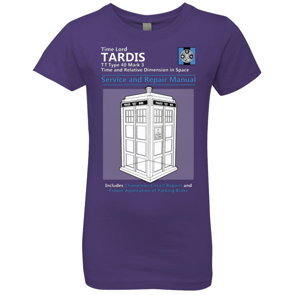 T-Shirts Purple Rush / YXS TARDIS SERVICE AND REPAIR MANUAL Girls Premium T-Shirt