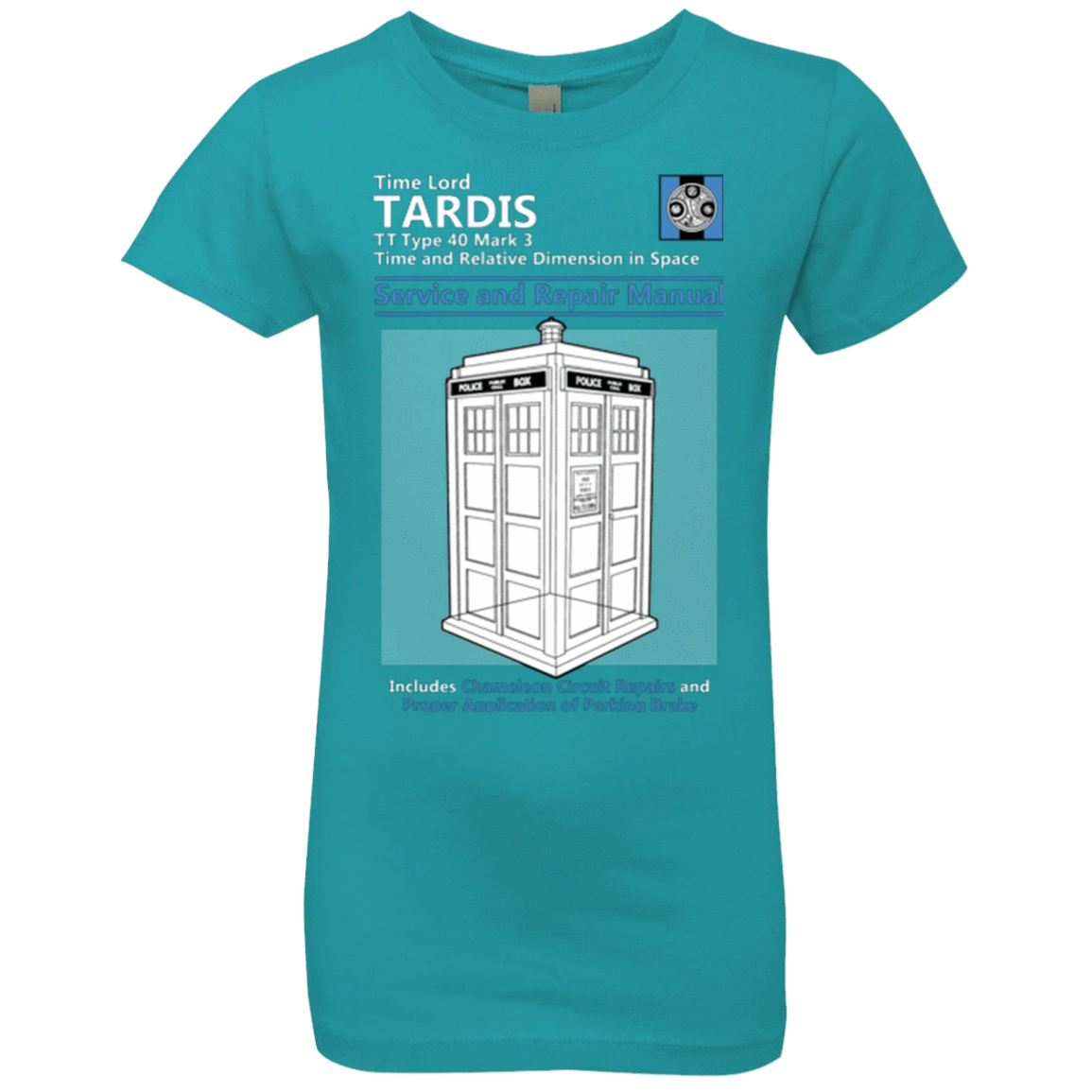 T-Shirts Tahiti Blue / YXS TARDIS SERVICE AND REPAIR MANUAL Girls Premium T-Shirt