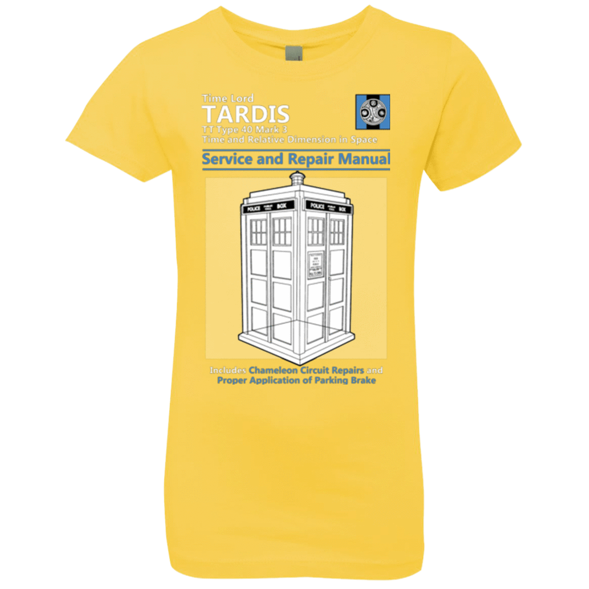 T-Shirts Vibrant Yellow / YXS TARDIS SERVICE AND REPAIR MANUAL Girls Premium T-Shirt