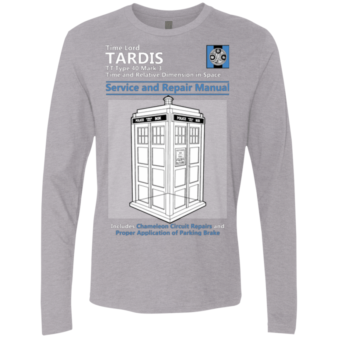T-Shirts Heather Grey / Small TARDIS SERVICE AND REPAIR MANUAL Men's Premium Long Sleeve