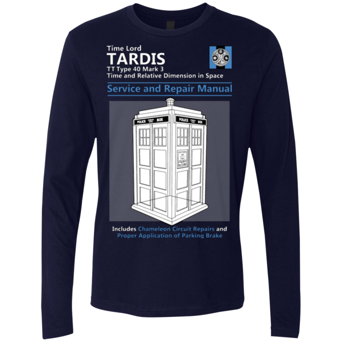 T-Shirts Midnight Navy / Small TARDIS SERVICE AND REPAIR MANUAL Men's Premium Long Sleeve
