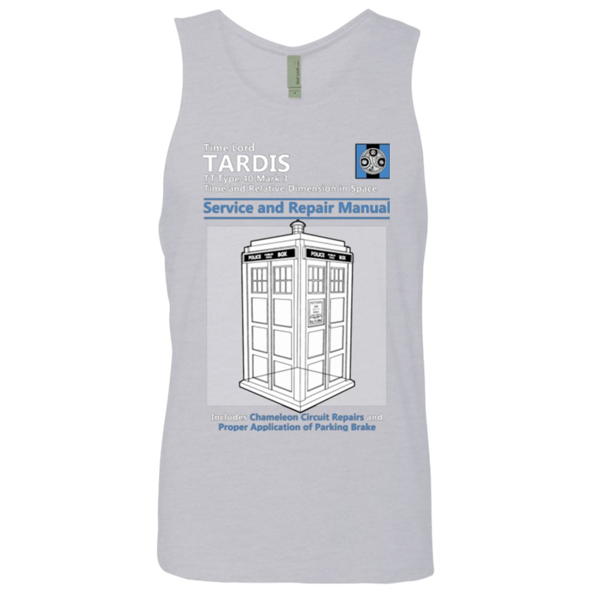 T-Shirts Heather Grey / Small TARDIS SERVICE AND REPAIR MANUAL Men's Premium Tank Top