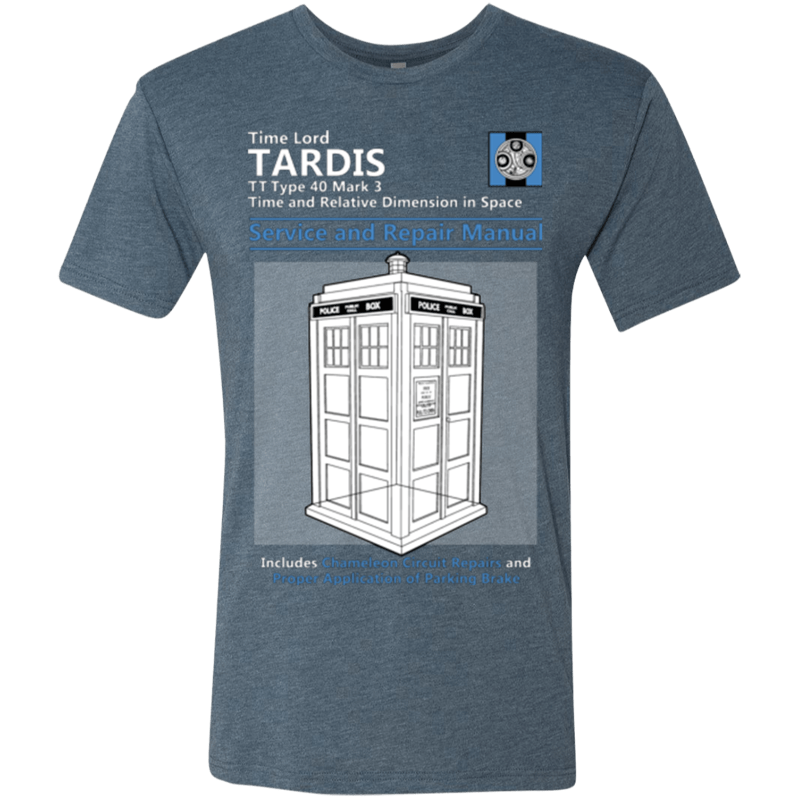 T-Shirts Indigo / Small TARDIS SERVICE AND REPAIR MANUAL Men's Triblend T-Shirt