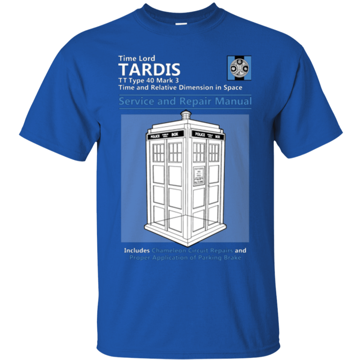 T-Shirts Royal / Small TARDIS SERVICE AND REPAIR MANUAL T-Shirt